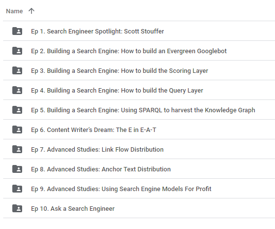 scott_stouffer's tweet photo. Will be sharing clips of over 10 hrs of @seosteve grilling me on every search engineering question imaginable. Lots of nuggets. 🚀🚀🚀 #SEO #MachineLearning #ArtificialIntelligence #SearchEngineer
Here's the rough titles for @seosteve's Unbottleneck series! https://t.co/HICtgWWCmz