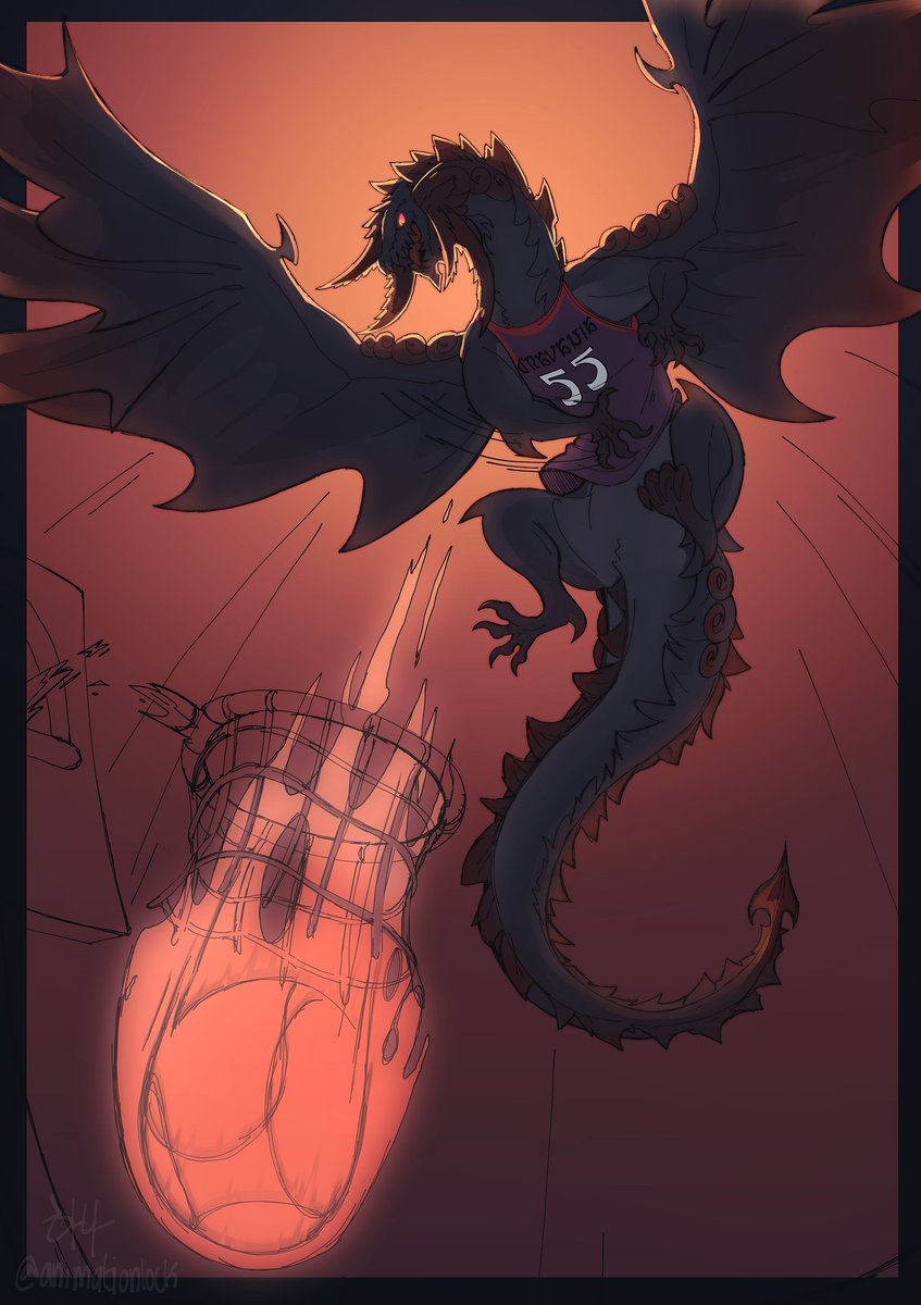 blurrycryptid_'s tweet image. "i think someone should draw nidhogg playing basketball."
@woops
