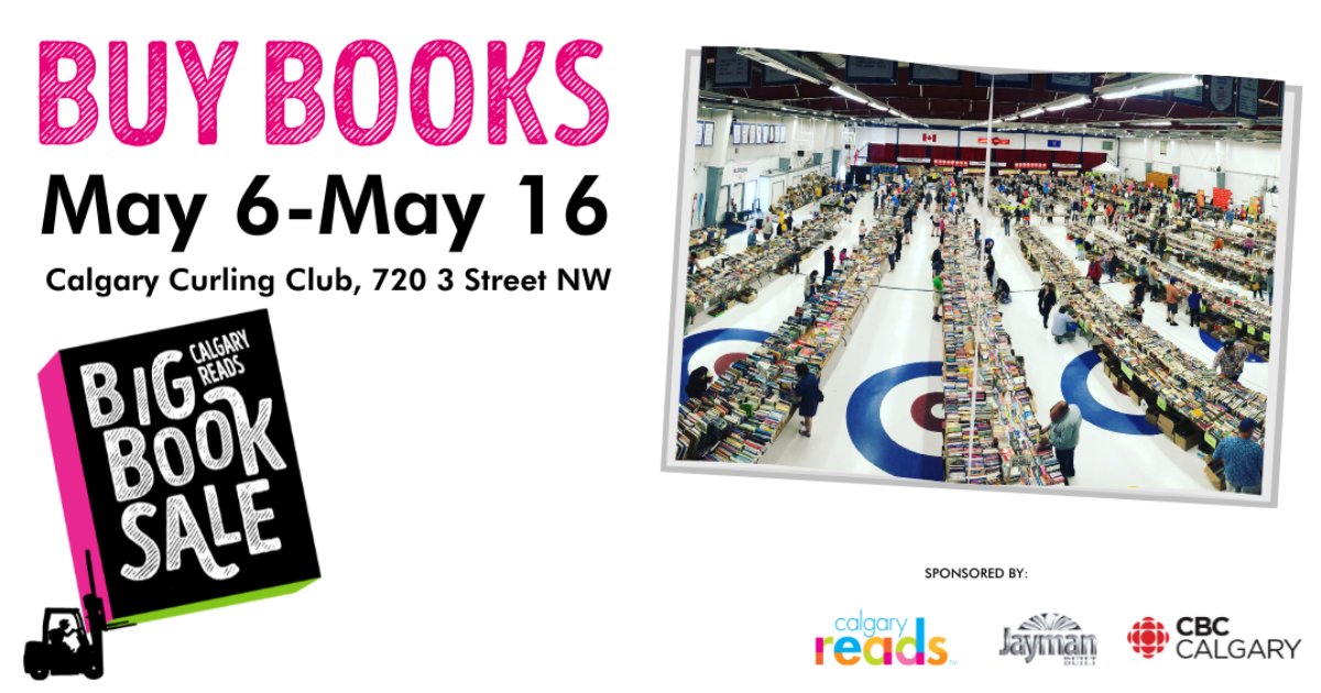 Come shop more than 150,000 books at the #BigBookSale May 6-16 at the Calgary Curling Club &amp; stock up on: 
🧔🏽 Biographies
🦸‍♀️ Graphic novels
🎒 Children’s books
✨ YA books &amp; more!
➡️ Learn more: calgaryreads.com/big-book-sale-…
#yycreads #thingstodoinyyc #yycevents