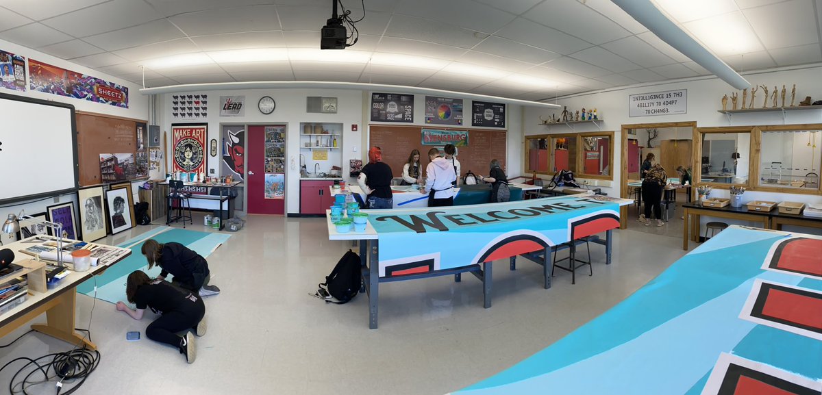 MrDummArt's tweet photo. CCHS students have been hard at work creating the next great landmark for the town of Ebensburg, PA! More to come…#CommunityArts #studentart https://t.co/lp2naWWyKh