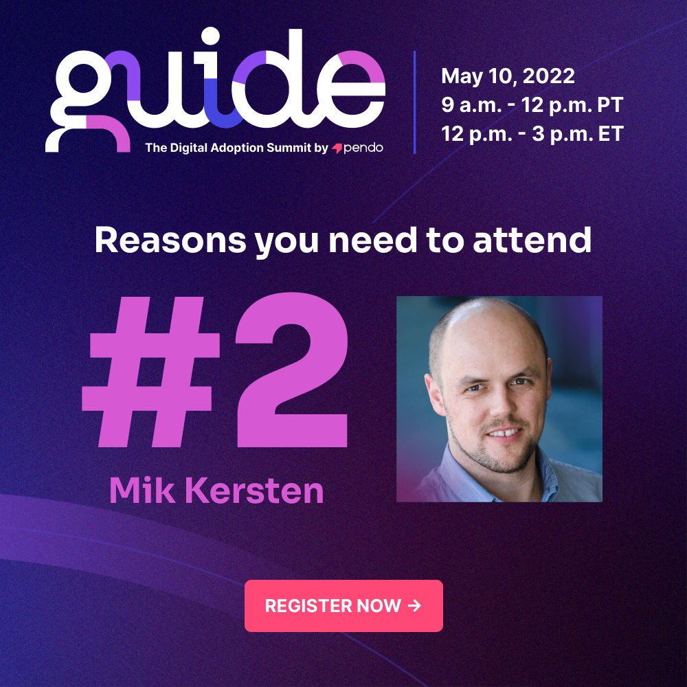 pendoio's tweet photo. Reason #2 to attend Guide: The Digital Adoption Summit next week: You’ll get a masterclass in @mik_kersten Flow Framework. Learn to measure product value streams, improve flow, and optimize for business outcomes.
#GuideSummit #ProductLed
Register here ⤵️
https://t.co/zFfOcnhcVe https://t.co/hrJDNs8f9i