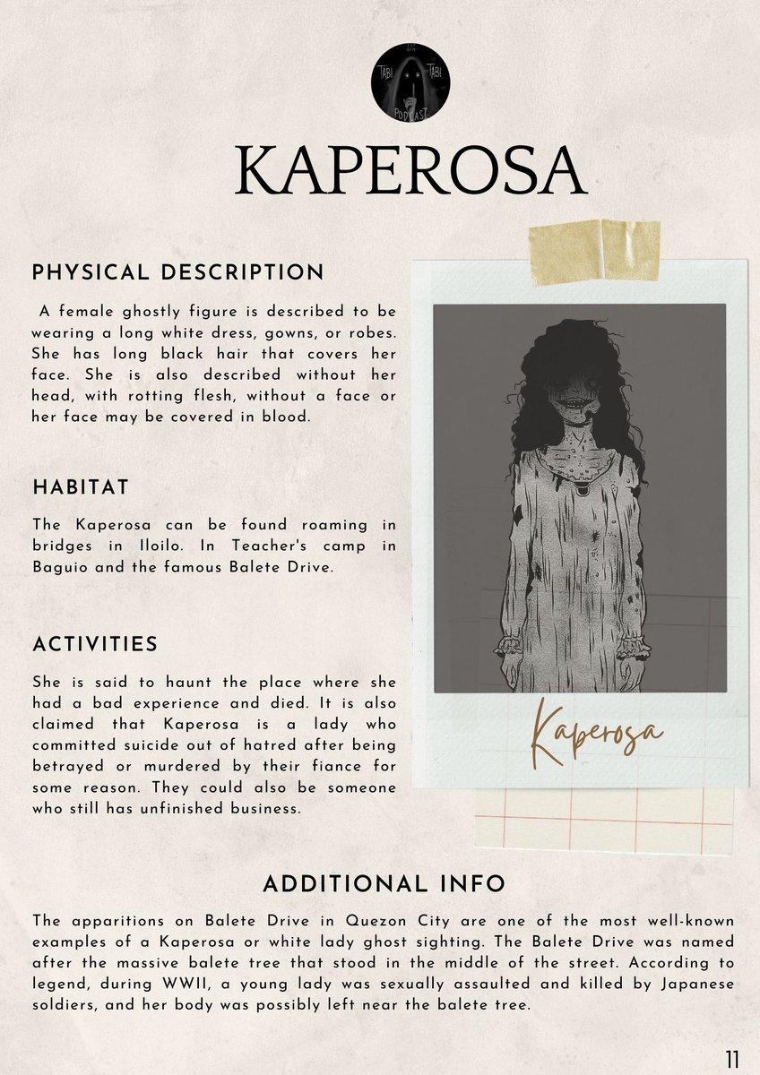 tabitabipod's tweet photo. Want to learn more about the KAPEROSA? Go and listen to S4E2 of Tabi-Tabi Podcast on Anchor, Spotify, Apple Podcast, or wherever you listen to podcasts.
LINK: https://t.co/9P2ZdoX7oj
#tabitabipodcast #podcast #philippinecreature
#philippinemythology #podcastph https://t.co/8tfOrsVNTN