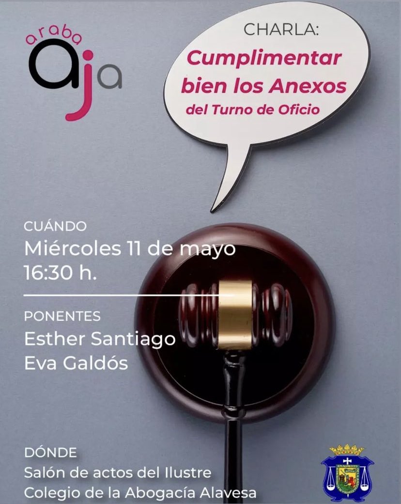 Muy muy interesante la charla de las compañeras de <a href="/AJAAraba/">AJA Araba</a> , ¿no creéis? 

Todos y todas sabemos que hemos presentado alguna vez algún Anexo mal… 🫣