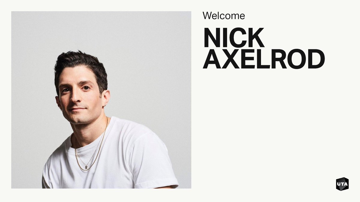 UTA is excited to welcome <a href="/naxelrod/">Nick Axelrod</a> as Vice President in the Ventures department.

“I am excited to join the team and help define new category opportunities and build lasting brands with its stellar roster of talent,” Axelrod said.

🔗<a href="/DEADLINE/">Deadline</a>: bit.ly/3MKIJXk