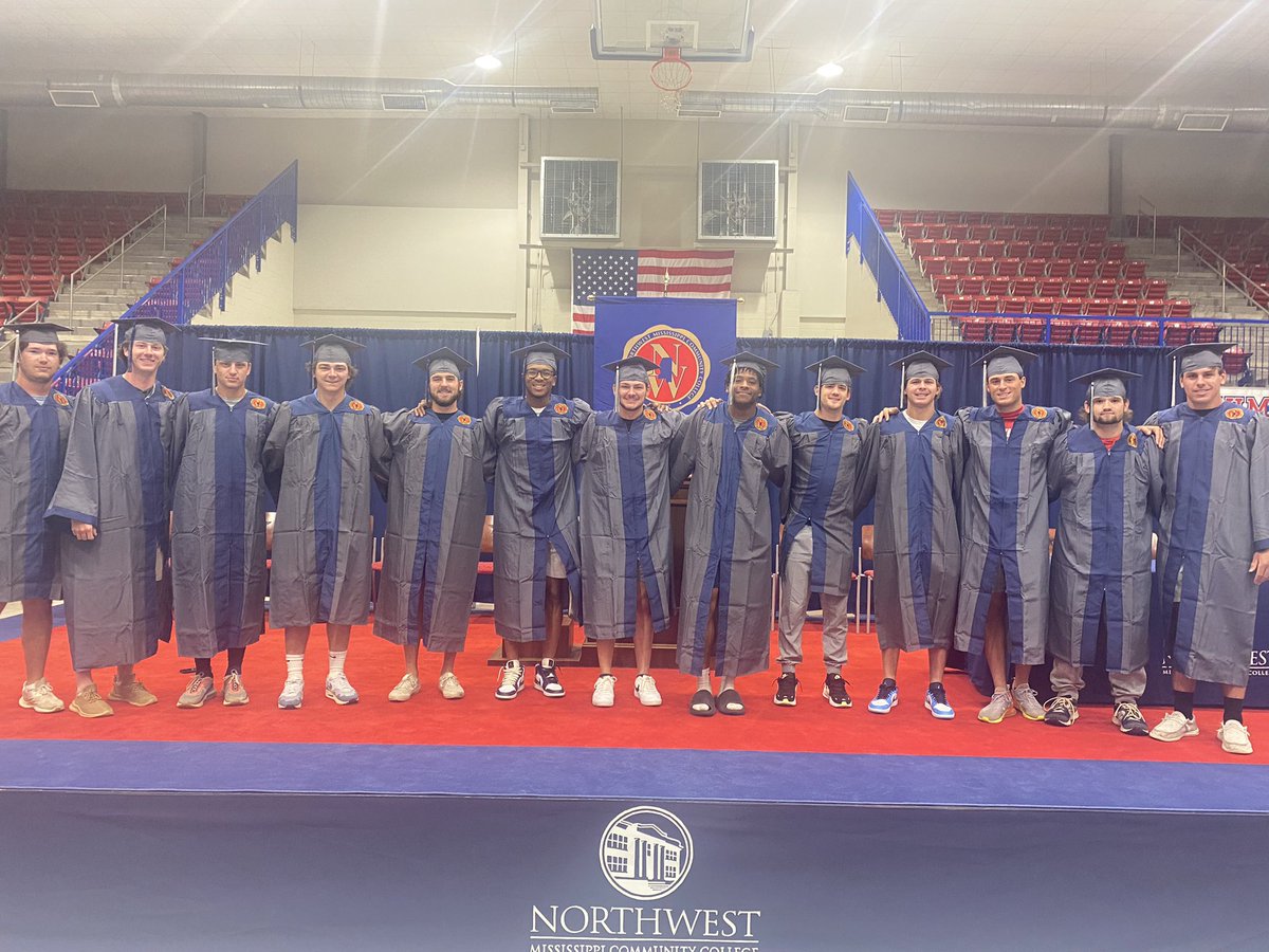 What an incredible group of young men! These baseball sophomores will miss graduation tomorrow  due to MACCC playoffs but we had to snap a pic of them all decked out in their robes. So proud of them! #rangerup #itmatters