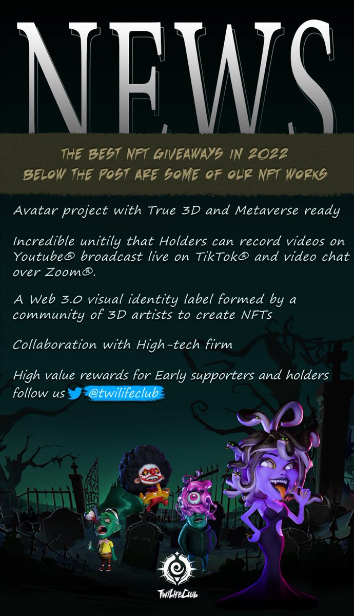 NFT_BOOS2022's tweet photo. 🤩Official update: 👍🏻@TwiLifeClub https://t.co/cgJtQBZI67