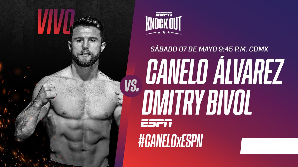 El mejor boxeador libra por libra del mundo, <a href="/Canelo/">Canelo Alvarez</a> Álvarez, regresa a <a href="/ESPNKnockout/">ESPN KnockOut</a> para encabezar una vez más un gran fin de semana en Las Vegas, y lo hará ante el invicto y peligroso campeón mundial Semicompleto: Dmitry Bivol. Más info: bit.ly/3P1S0w4 #CANELOxESPN