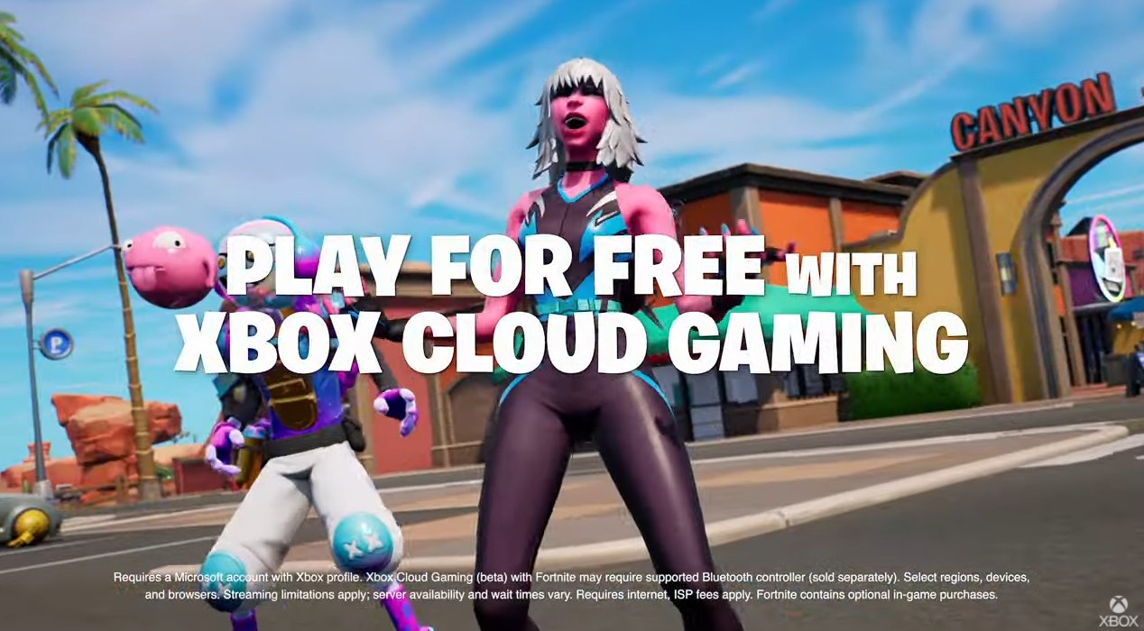 Por meio do Xbox Cloud Gaming, Fortnite agora pode ser jogado em