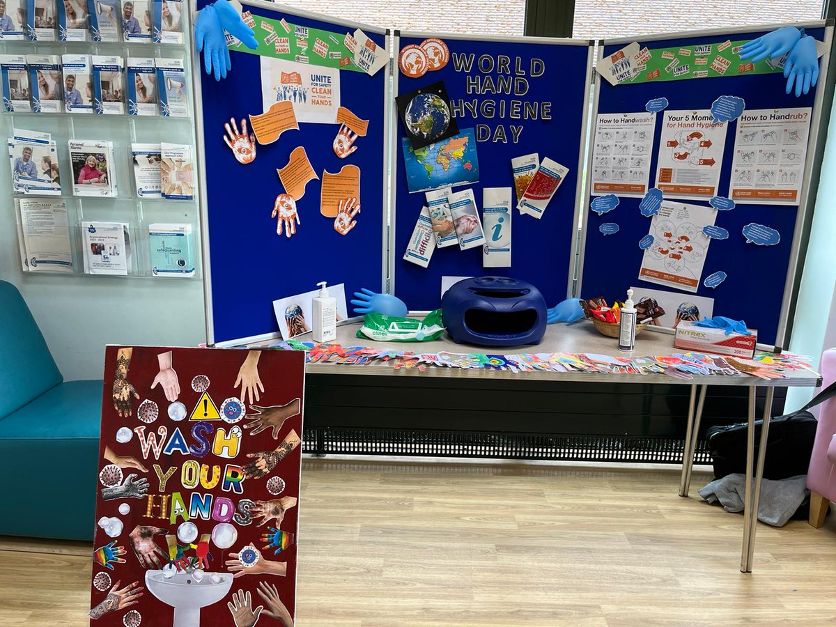 Hand hygiene artwork by our fabulous patients and OTs 🥰 #WorldHandHygieneDay #kmptnhs