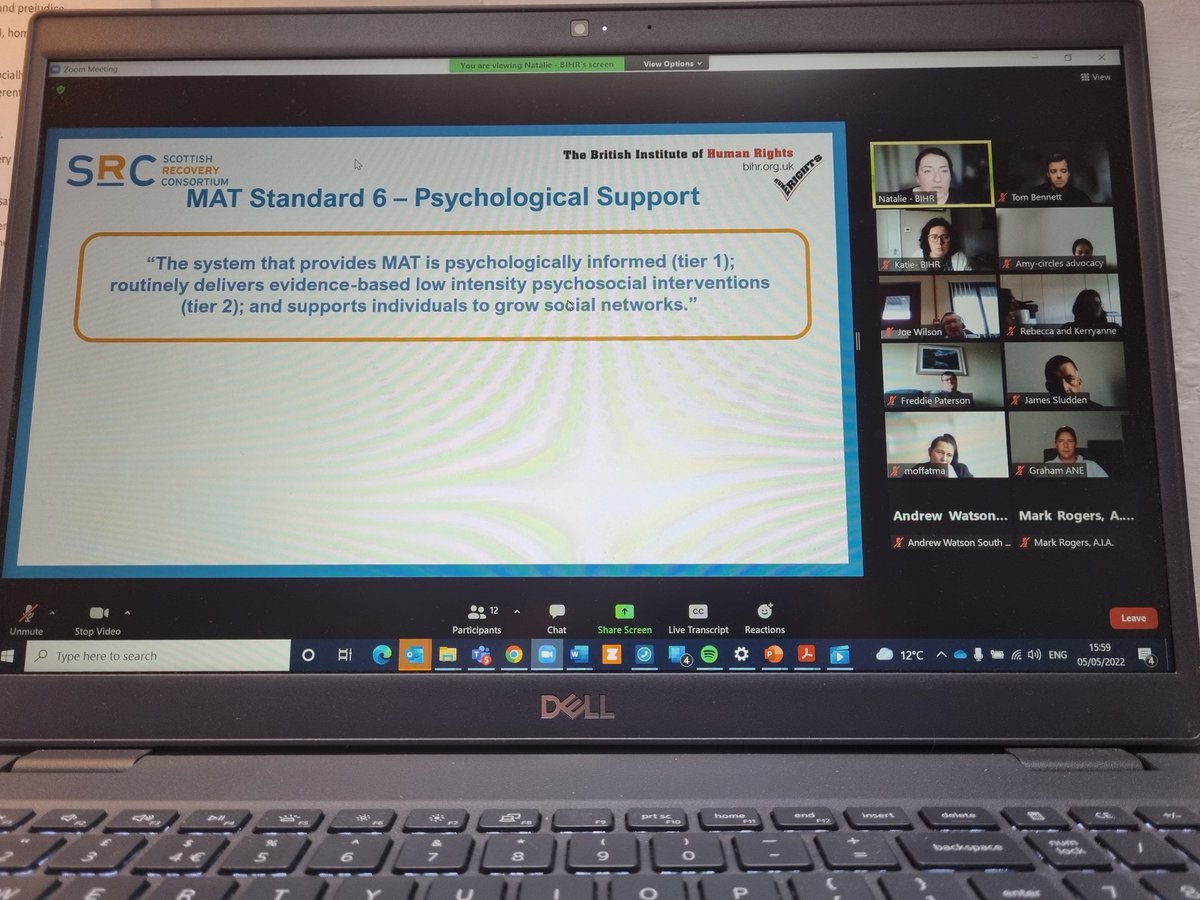 Tom_SRC's tweet photo. Today's #RightsinRecovery Leadership Programme focused on links with mental health, psychological support and how we can be empowered to use the Equality Act, HRA and MAT standards to claim our rights.
@BIHRhumanrights @SRConsortium https://t.co/4DqAE0aAtO