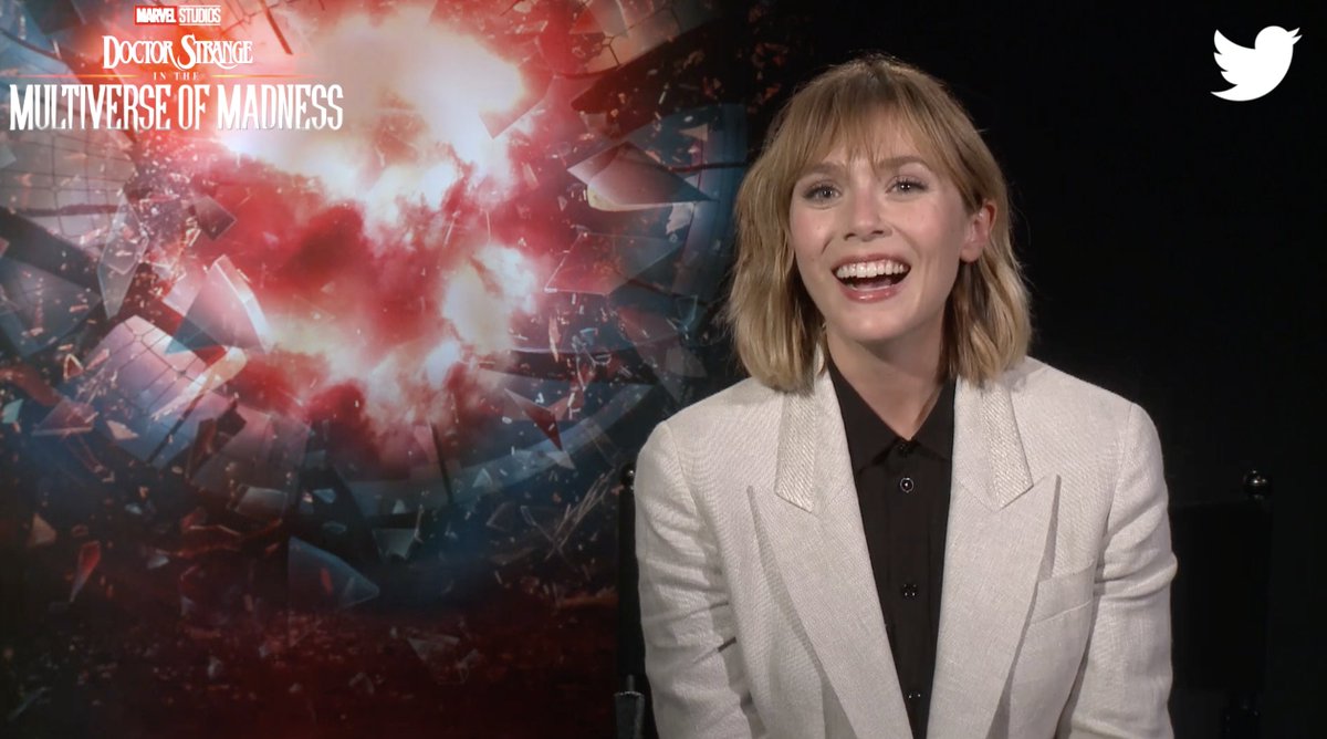 Movies's tweet photo. she can do anything, including trimming trees. the powerful Scarlet Witch (aka Elizabeth Olsen) is here to answer your Tweets about #DoctorStrange https://t.co/KODWiT3xaZ