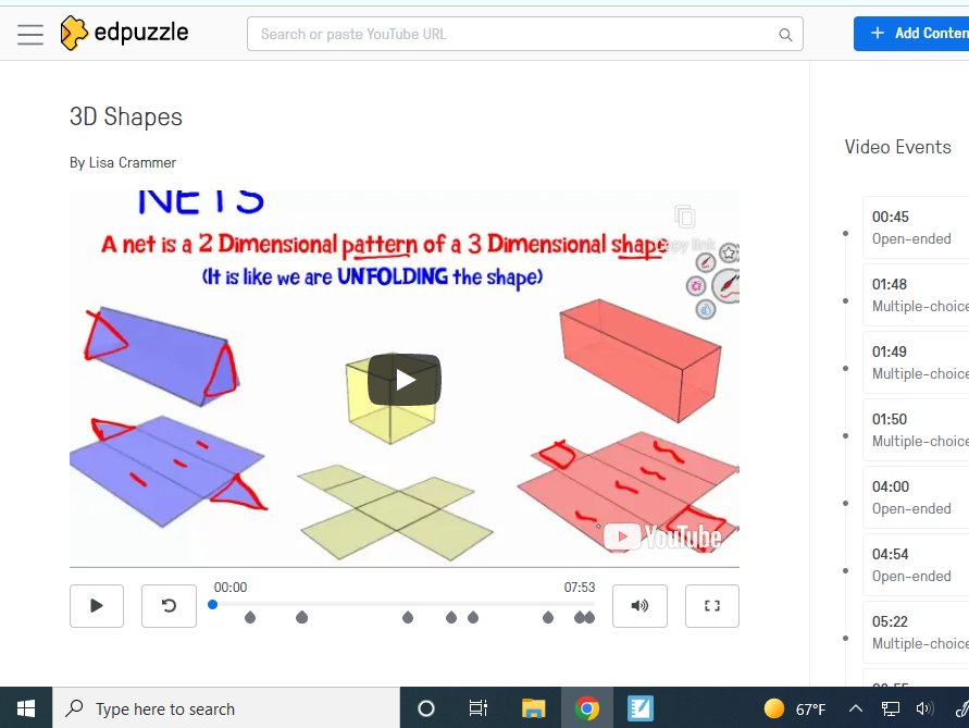 Lot's of work with 3D figures today! <a href="/edpuzzle/">Edpuzzle</a> <a href="/geogebra/">GeoGebra</a>