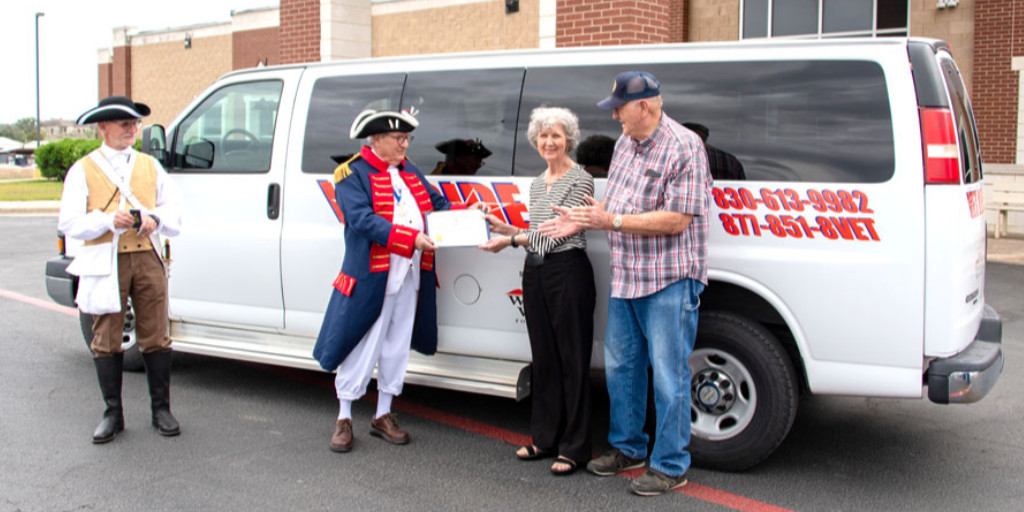 Daily_Trib's tweet photo. VetRide Administrator Sophie McCoy received the Bronze Medal of Outstanding Citizenship for her service to veterans during a ceremony Wed, May 4 in #Burnet. #MarbleFalls #Kingsland #VetRide https://t.co/c17x8WNe7t https://t.co/VojMuPizI0