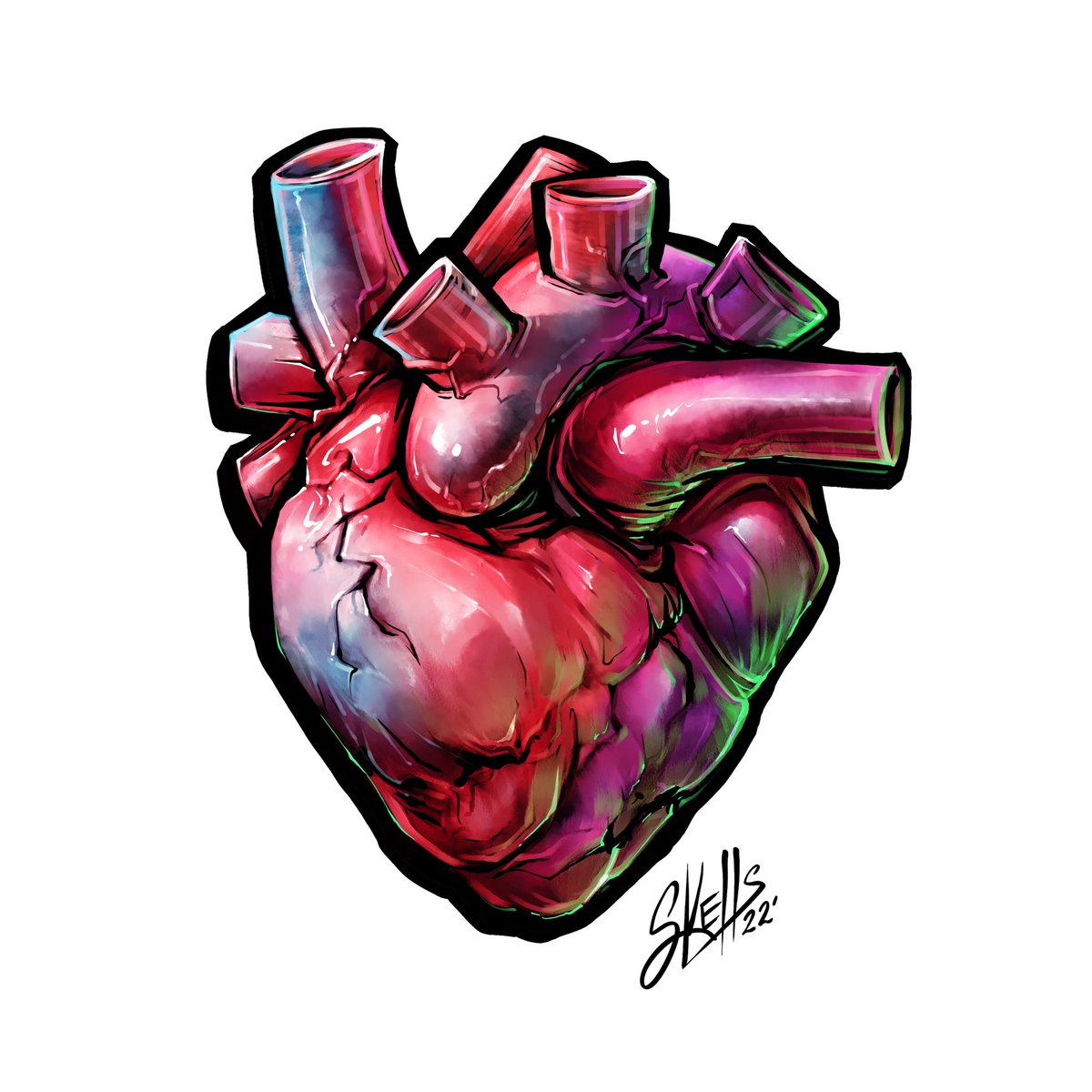 ArtOfSkells's tweet photo. Soon to be sticker 🫀✌️
would like to do some variants eventually too https://t.co/IVxMCmeI0y