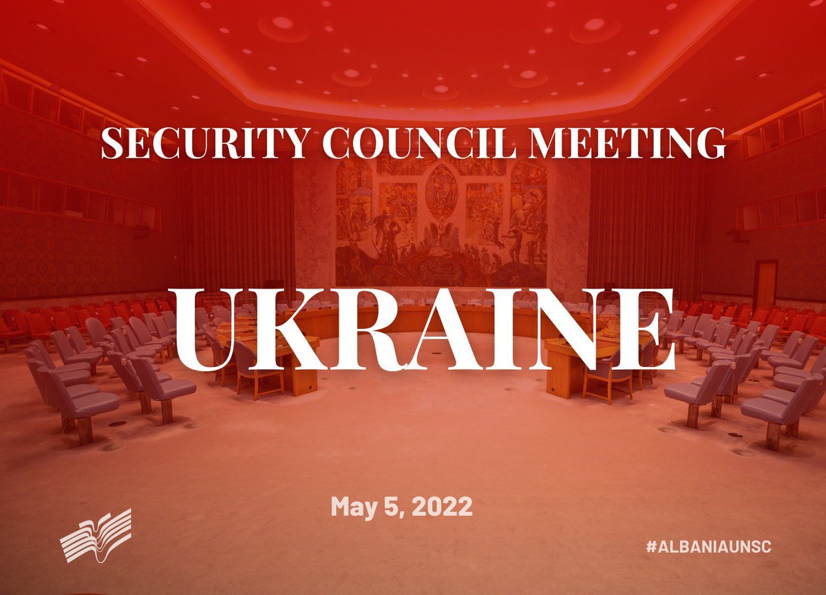 AlMissionUN's tweet photo. The #SecurityCouncil meets today to discuss the overall situation in #Ukraine in the aftermath of the SG visit to Russia &amp; Ukraine, while the unprovoked &amp; unjustified military aggression in Ukraine has entered its third month.

3:00PM - LIVE on 📺@UNWebTV  https://t.co/UQdAgH827d https://t.co/ozhUE0tFX9