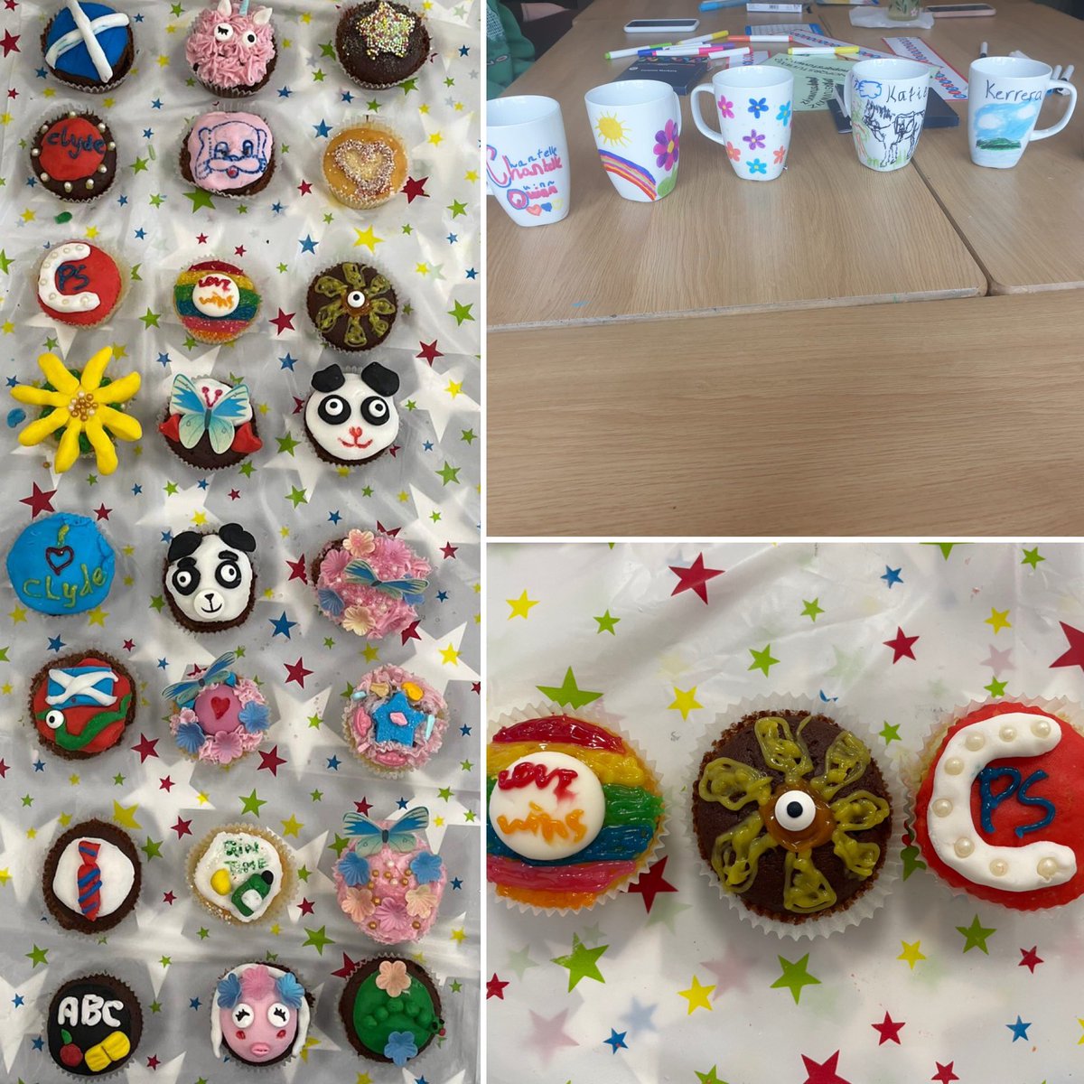 ClydePrimary's tweet photo. Busy afternoon focusing on staff well-being; looking after ourselves and each other to be the best we can be for our children and families. #ClydeHWB #BodyAttack💪🏼 #CakeDecoration🧁#Planting🌼 #Callanetics #PotteryDesign☕️ #SambaDrumming🥁#TeamClyde ❤️ @jimwilsonGCC @Doug_GCC https://t.co/3D7BtXaP0e