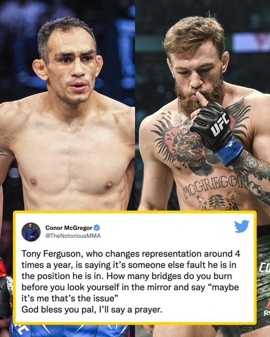 Conor McGregor named the reason for Tony Ferguson's failures 
