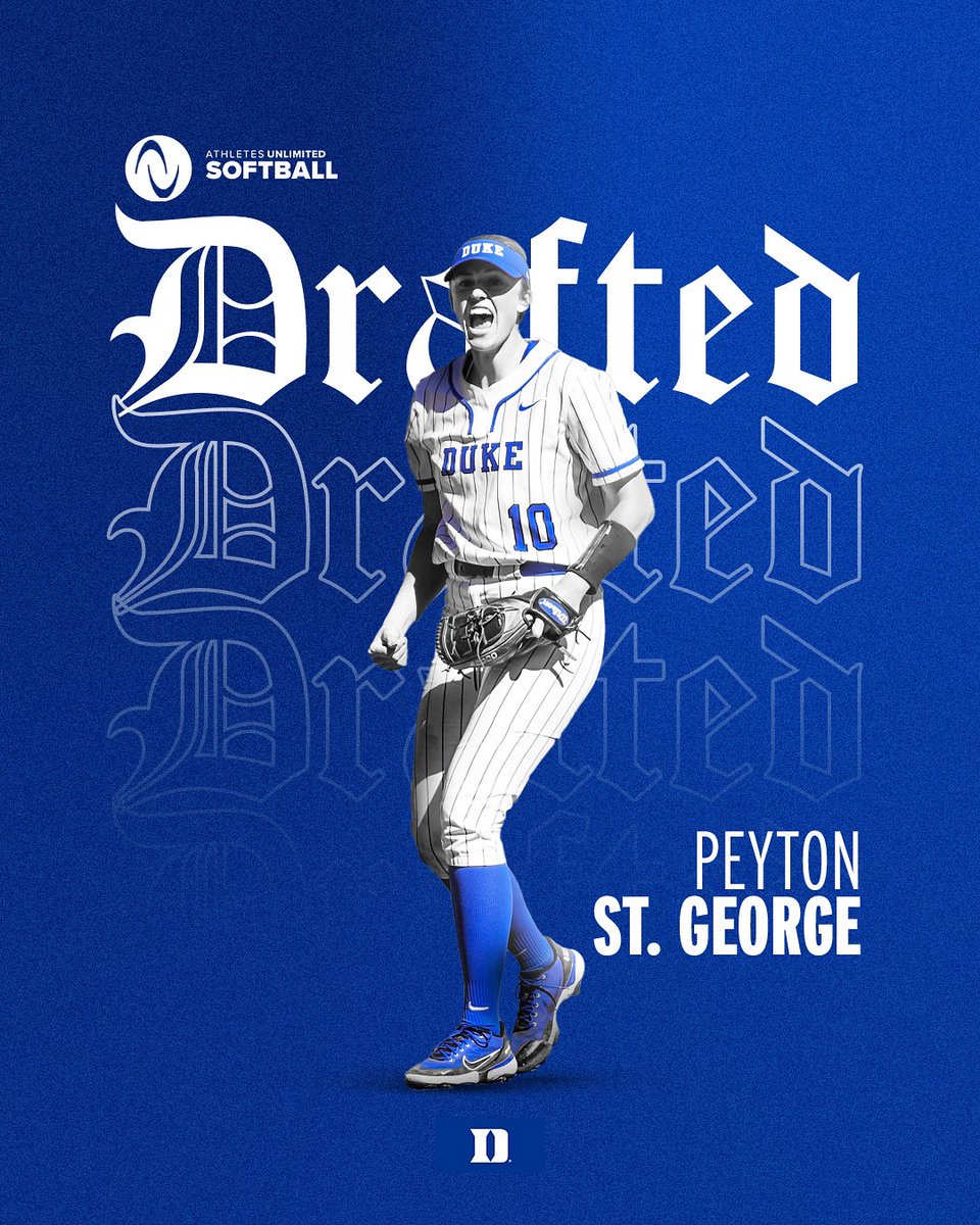 DukeSOFTBALL's tweet photo. Program history!!! @peytonstg becomes the first Duke Softball player to be drafted to a pro league! 

https://t.co/Hag60hj6VM https://t.co/3qk84T47e4