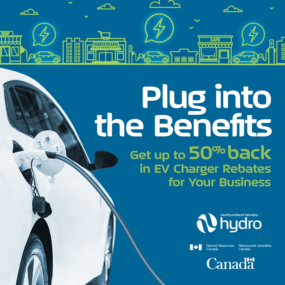 With <a href="/NRCan/">Natural Resources</a> support, the Commercial EV Charger Rebate Program makes it easier for businesses, not-for-profits &amp; municipalities to add #ElectricVehicle chargers. See the benefits of adding EV chargers at your business &amp; how to get up to 50% of costs back: bit.ly/3w4vdHr