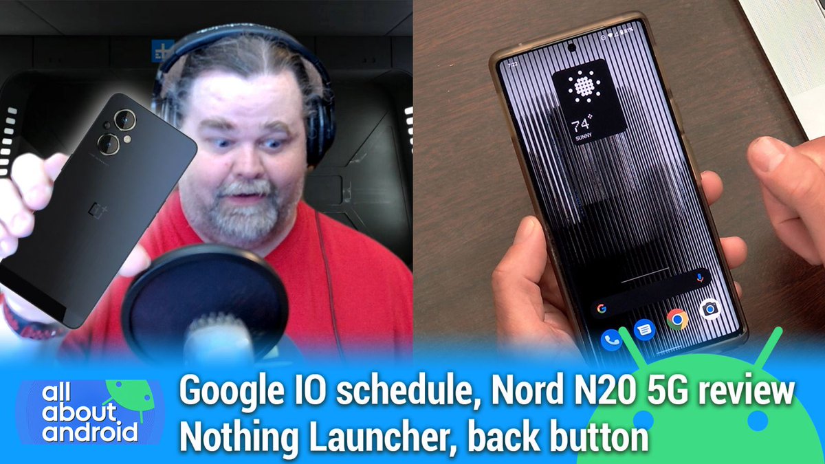 TWiT's tweet image. Check out the #GoogleIO schedule with @jasonhowell &amp;amp; @queencodemonkey, learn why the Nothing Launcher is &apos;nothing to write home about,&apos; and @deadtechnology gets hands-on with @oneplus&apos; Nord N20!

For the latest #Android news, subscribe to the @androidshow! twit.tv/aaa576