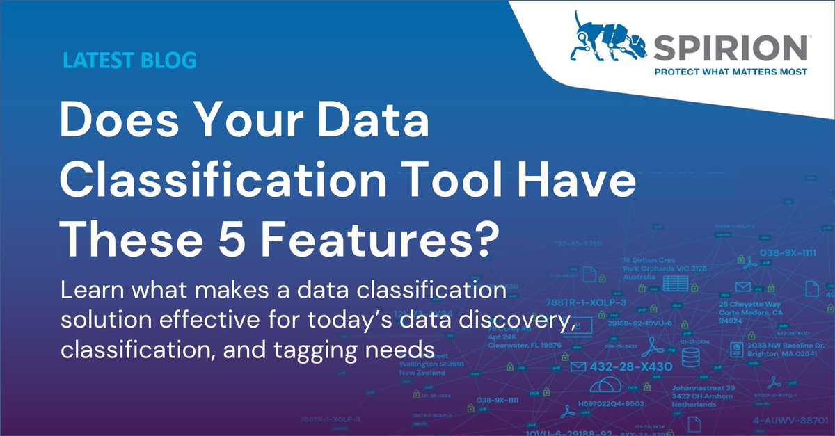 Modern data privacy needs call for modern solutions. Data classification remains the cornerstone of any effective data security and compliance program, so what capabilities should your tools have? What are the non-negotiable essentials? Find out here: ow.ly/ShBN103CesP