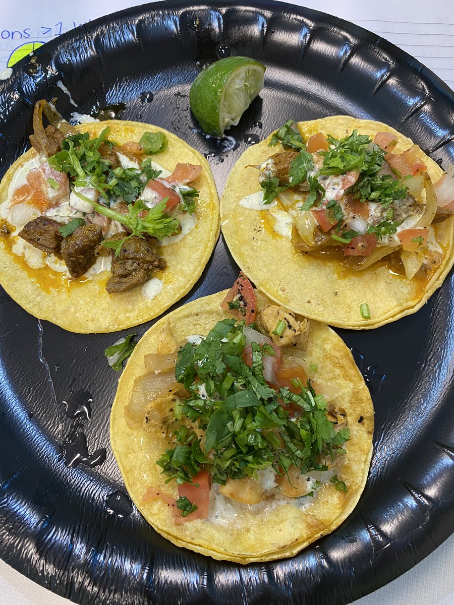MsBatDLE's tweet photo. They have fed us all week but NOTHING beats tacos! Thank you @malalapto for this awesome taco bar! https://t.co/YMpENpBwJH
