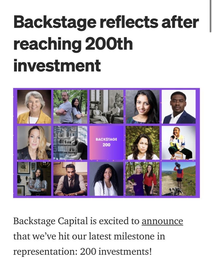 ArlanWasHere's tweet photo. Today marks @Backstage_Cap’s biggest milestone since launching! We reached 200 companies invested in✨ Our ‘Headliners’ make us who we are, and we couldn’t be more proud or honored to be a part of their orbit. 

Thank you, Headliners, Crew (&amp; our families!), and stakeholders! https://t.co/NM7AGoqc6l