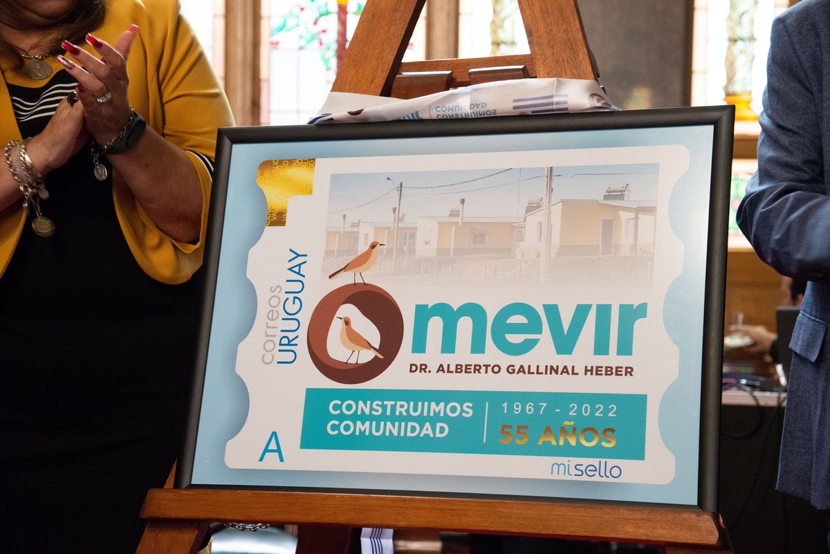 beatrizargimon's tweet photo. Lanzamiento de los 55 años de @MEVIRoficial, con una rendición de cuentas por parte de su Presidente @juanpab_delgado y un sello personalizado del Correo Uruguayo. Hablar de MEVIR implica hablar de políticas públicas que interpretaron la realidad social en su origen y también hoy https://t.co/Q8jaDhN1ye