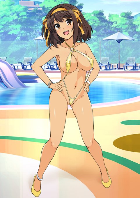[R-18] 水着ハルヒさん #涼宮ハルヒの憂鬱 #涼宮ハルヒ #バニーガール https://t.co/3vp3sVEuJO 