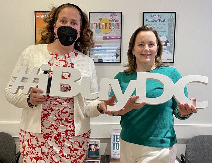 WhitfieldKristi's tweet photo. In honor of #DCSmallBusinessWeek, I had the pleasure of meeting with @TenleytownMS Main Street Director, Leigh Miles, to discuss the needs of #Tenleytown #SmallBusinesses and the #RobustRetailGrant
#DCisOpen #dcgrants #obviouslydc #SmallBusinessWeek https://t.co/I2iZMIiHVd