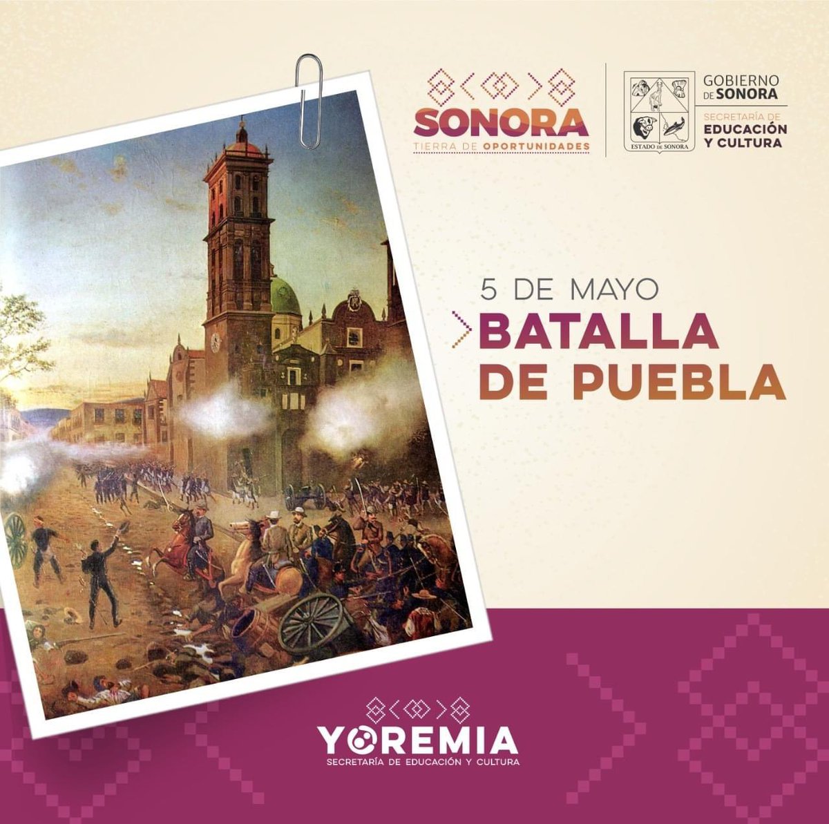 JulioPadillaRa2's tweet photo. La Batalla de Puebla fue un combate por la defensa de la soberanía y de la dignidad del pueblo de México, librado el 5 de mayo de 1862 en las cercanías de la ciudad de Puebla, durante la segunda invasión francesa a México. https://t.co/bvgAMGLzfr