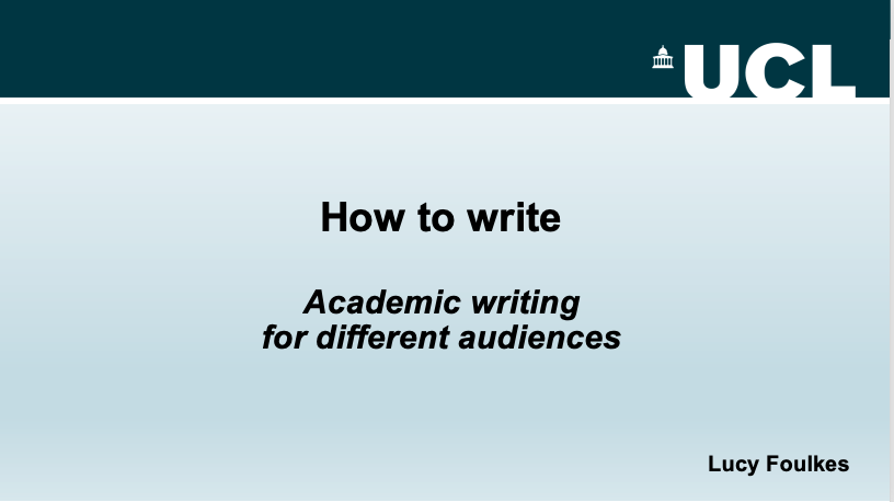 ACADEMIC WRITING ADVICE FOR PHD STUDENTSLast week I gave a writing workshop to some excellent first-year PhD students. Here is a summary of some of the things we discussed about academic writing specifically (separate thread needed for non-academic!)