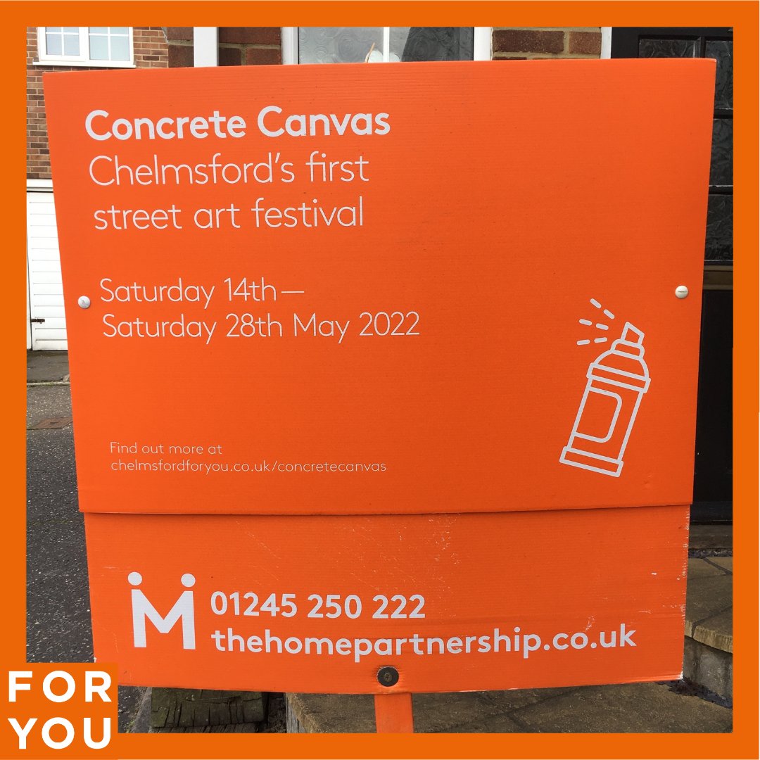 Shout out to @Home Partnership for helping us get the message out about our first Street Art Festival, Concrete Canvas! Just over a week to go until artists from near and far get their on Chelmsford city centre bit.ly/ChelmsfordConc…