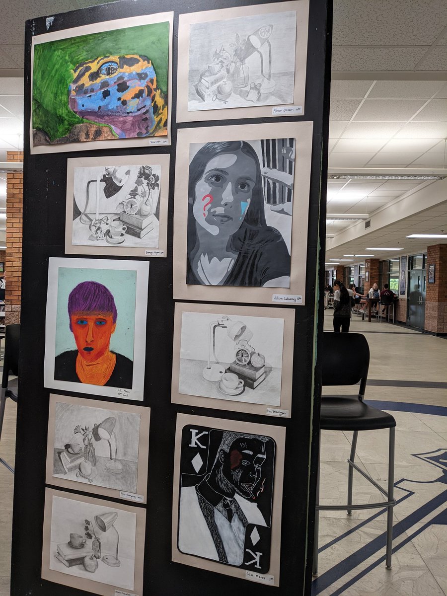 Setting up for the student art show! We have some amazing talent at the OC! #weareone #ochspride