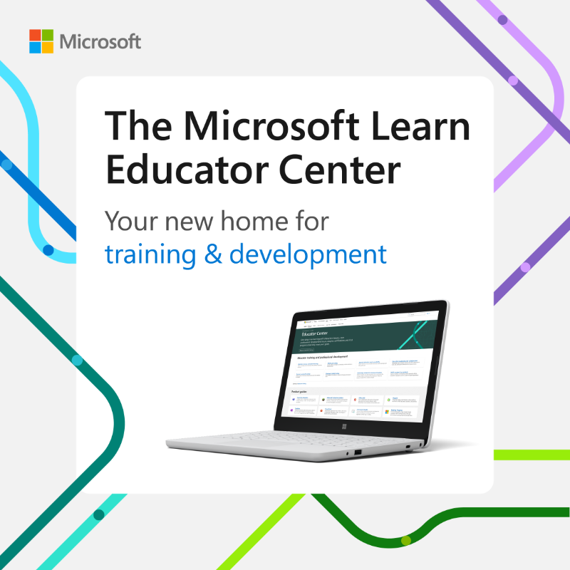 MicrosoftEDU's tweet photo. All of your favorite resources from the Microsoft Educator Center are moving to Microsoft Learn!
 
Explore your new home for training and #TeacherPD.🏡

https://t.co/6dcxdi5lNz

#MicrosoftEDU