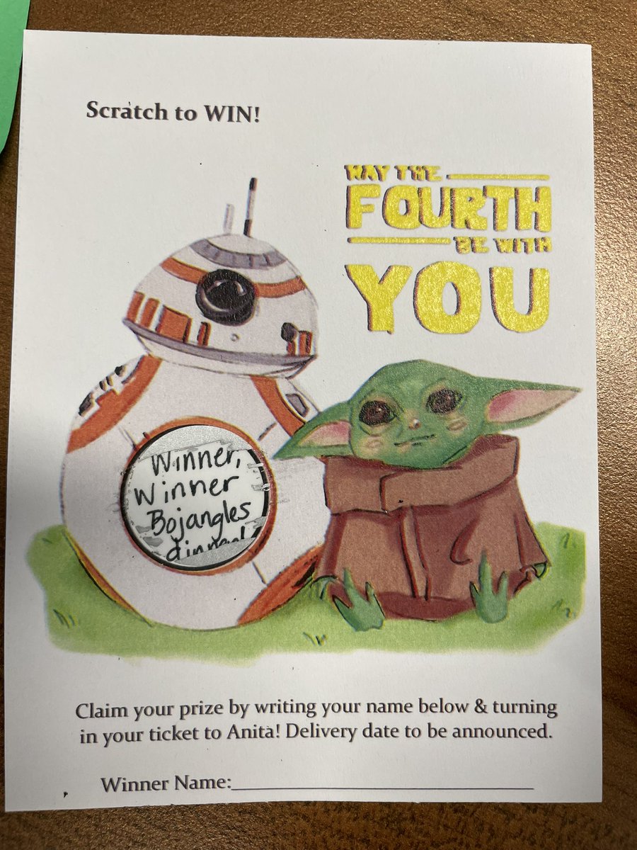 RTEFlightStatus's tweet photo. May the 4th was with our Teachers! EVERYONE was a winner! From wellness gifts, to Bojangles for lunch and Sonic Happy Hour…everyone received a little something to make them smile! #RTEjoy @RichlandTwo #TeacherAppreciationWeek https://t.co/xT1301le8n