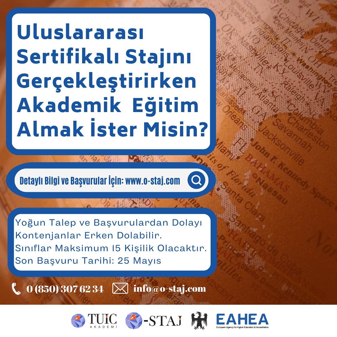 onlinestaj's tweet photo. TUİÇ Akademi Uluslararası Sertifikalı Online Staj Haziran Dönemi Başvuruları Başladı!✨
Başvuru ve Detaylı Bilgi: https://t.co/ko7hPv8P2L
#tuicakademi #tuic #online #staj #ostaj https://t.co/dxw3a9UHO2