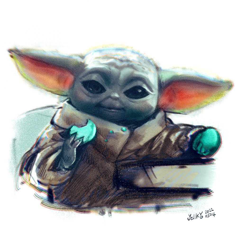yellky's tweet photo. May the 4th be with you ⭐️

#starwars #grogu #starwarsfanart #maythe4thbewithyou https://t.co/4wBrGjZI3K
