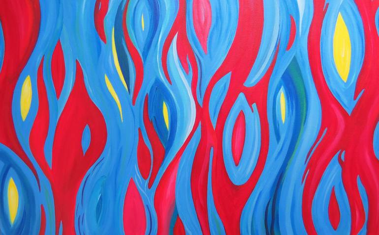 primarycolorart's tweet photo. Dan Bar, Red, Yellow, Blue Composition 2 Painting, 2020 https://t.co/Lj26t6bGeS