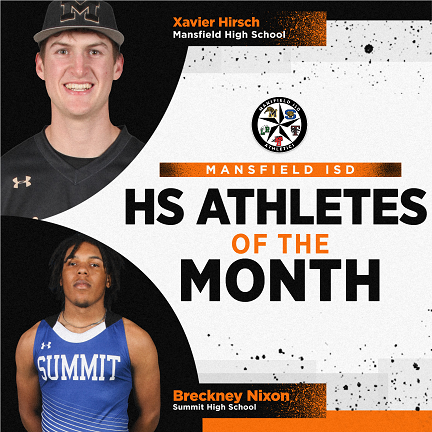 MISDathletics's tweet photo. Congratulations to our High School Athletes of the Month for April!

Adriane Nwonumah @TimberviewXCTF 
Savannah Stewart @broncoxc 
Xavier Hirsch @MHSTigerBSBL 
Breckney Nixon @SummJagTrack 

We are proud of EACH one of you and all you continue to do!  @mansfieldisd @methodistmans https://t.co/rdHx5vEdWA