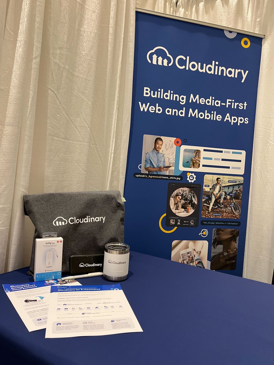 cloudinary's tweet photo. Hanging out at #eTailConnect today with some time to spare?
Stop by and see us, or DM to set up a meeting! https://t.co/bnmONTMAoW