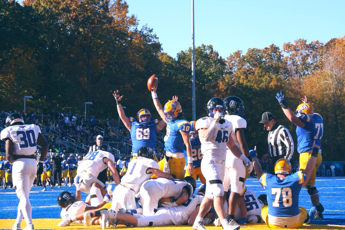 NE10CHAMPS21's tweet photo. Recruits, did you know during the ‘21 regular season @UNewHavenFB averaged a higher home game attendance than the average @NECsports home game?! Not only will you have more eyes on you than the local “D1” conference, home games at DellaCamera Stadium are different! https://t.co/uKyUJdIgPU
