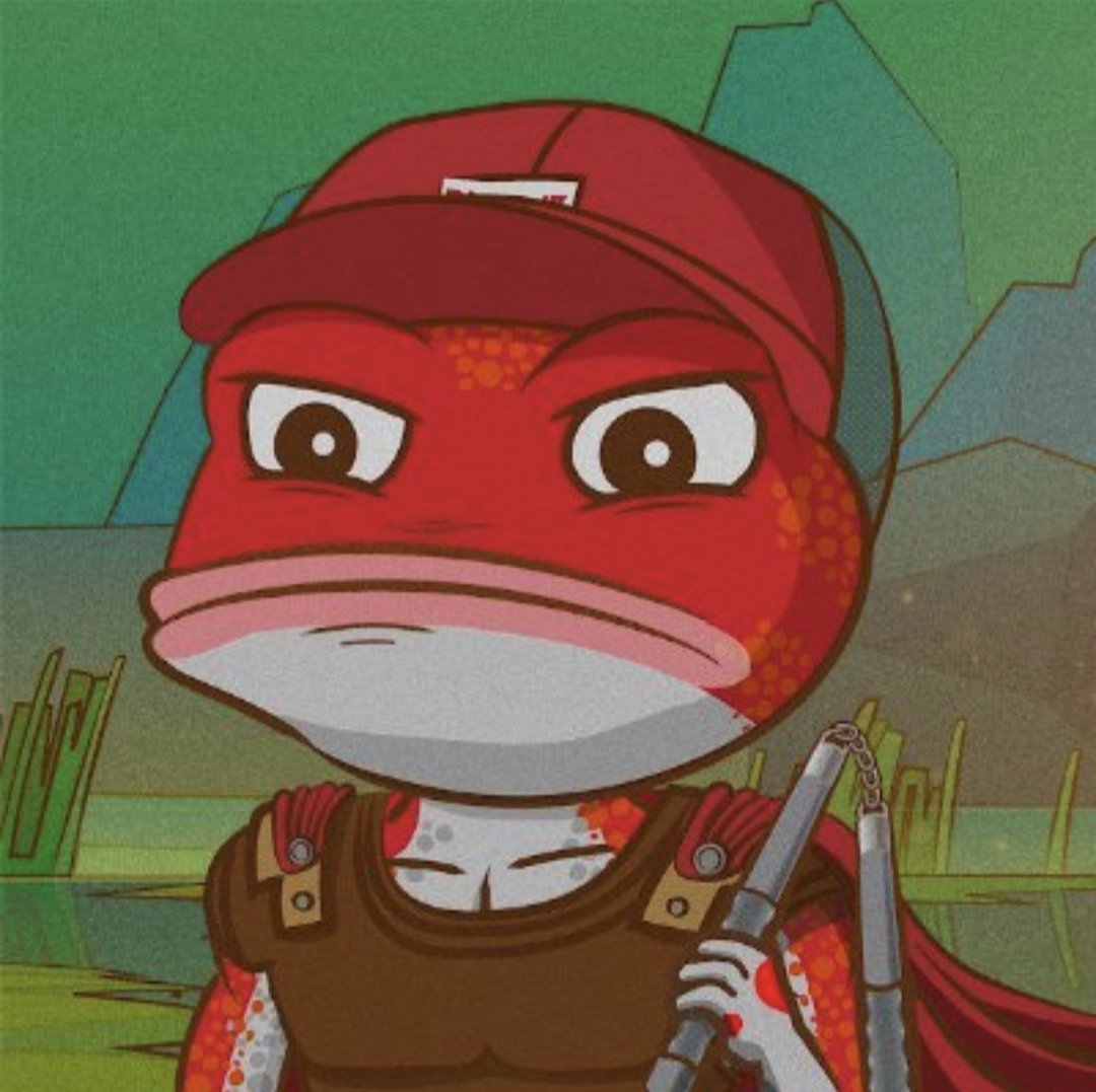 Dkellirl's tweet image. 🐸🐸🐸🐸🐸🐸🔥🔥🔥🔥🔥🔥

All hail!!

Anything else I should know about this gladiator 🐸 @ThePlagueNFT? I'm sure he has a few stories to tell from his time on the battlefield... 😁

#ThePlagueNFT #ThePlague