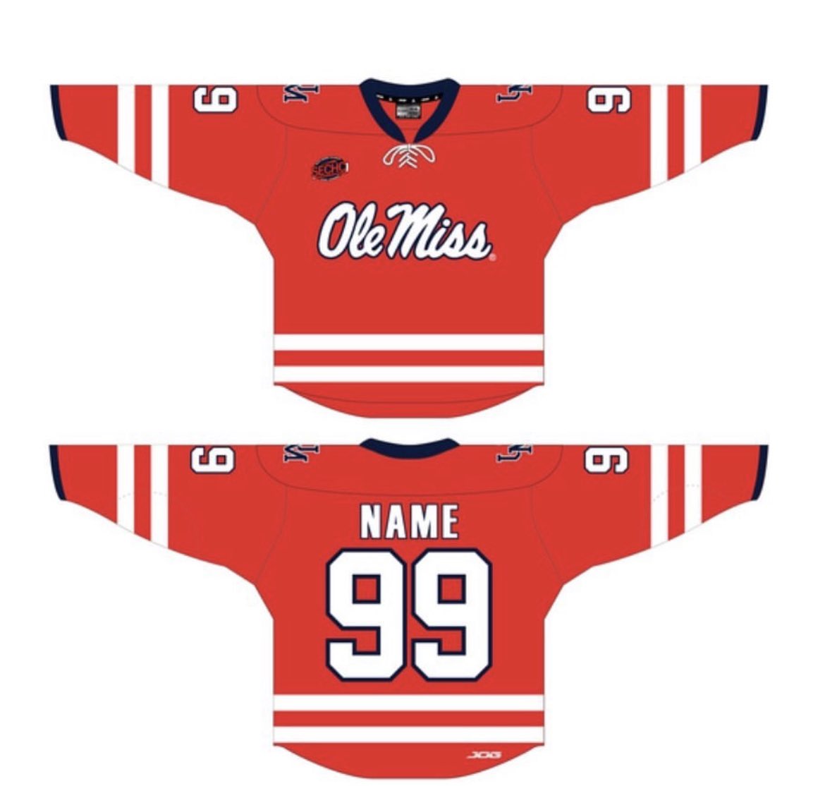 OleMissHockey's tweet photo. Only 3️⃣ days remain to order the best looking jersey in college hockey! Don’t get left out! Kids sizes available! 

https://t.co/hUFmjw6hGi https://t.co/v8YD8XEyFI