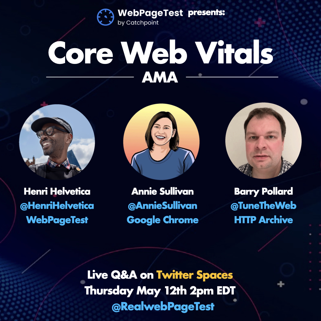 HenriHelvetica's tweet photo. 🎂 Today Core Web Vitals turn 2yo! The metrics that signalled an evolution in #ux has turned 2! I'm hosting a Vitals AMA w/ amazing guests: @anniesullie + @tunetheweb will join me (+ more TBA). Save the date, RT!

📆 May 12
⏰ 2p EDT, 11a PDT, 6p UTC 

https://t.co/S95KrDiohU https://t.co/sMfSZlvpM9