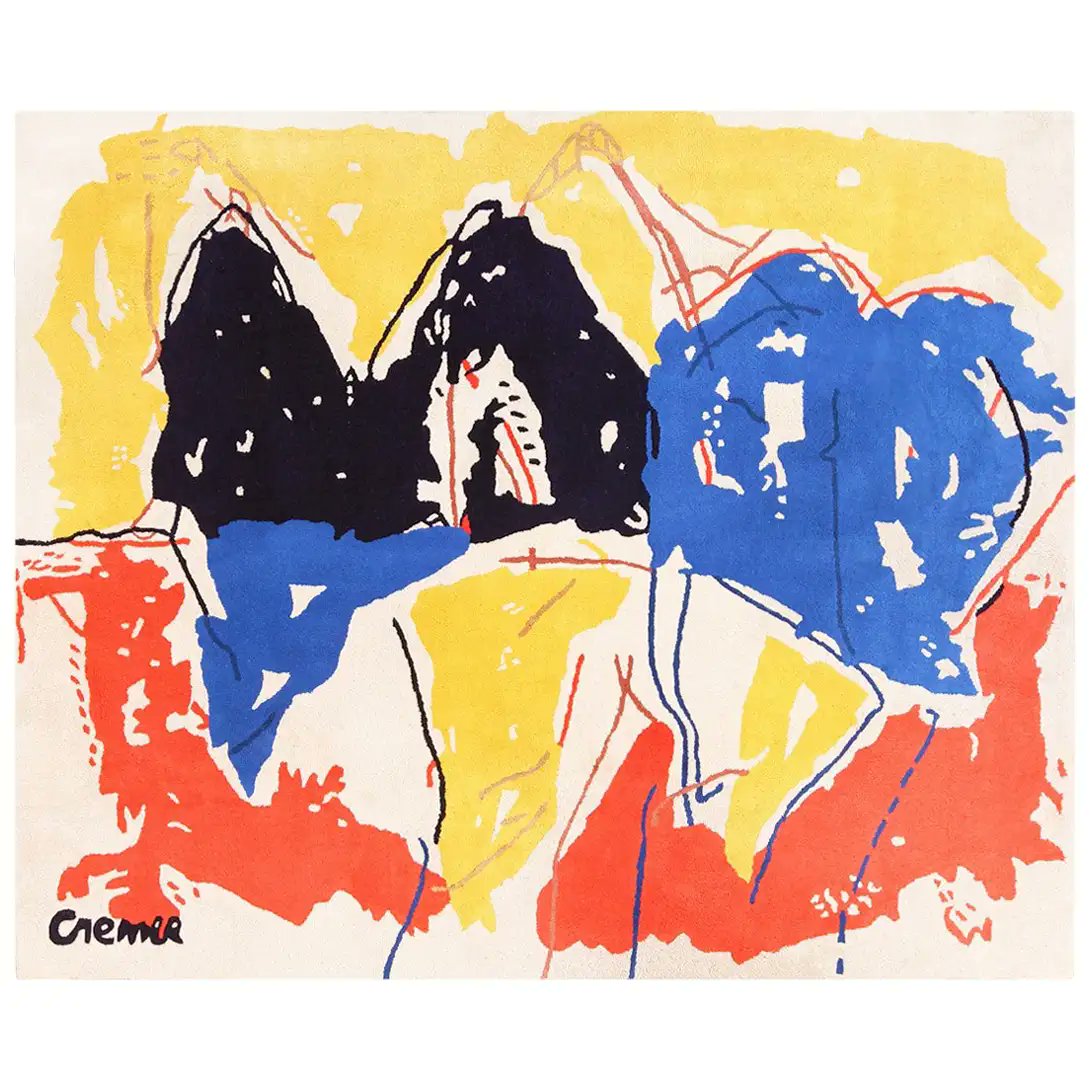 primarycolorart's tweet photo. Jan Cremer, Art Rug, circa 1950 https://t.co/aTStfYTs2E