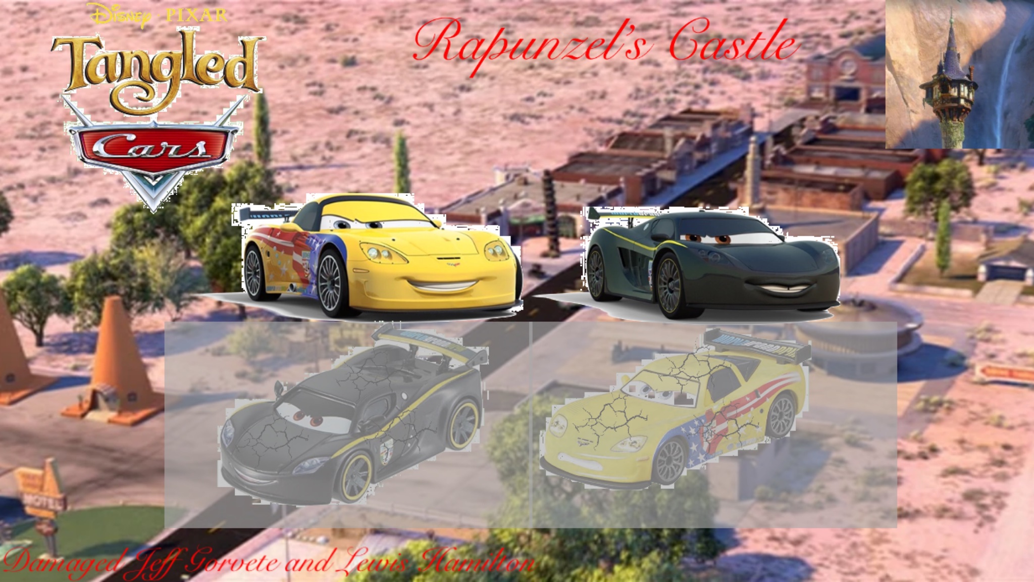 Cars 2 jeff sales gorvette and lewis hamilton