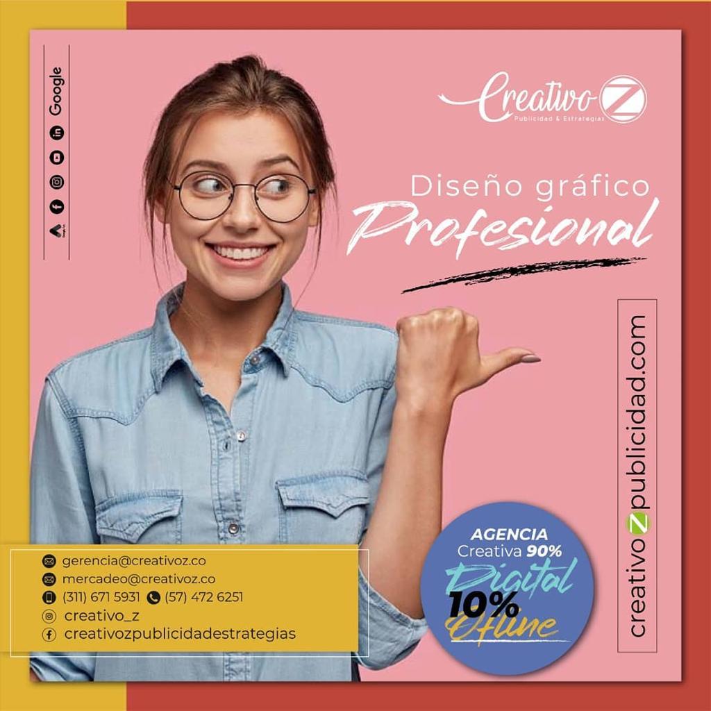 Creativo_Z's tweet photo. Servicios de Diseño Grafico , Marketing Digital , Diseño Web. https://t.co/amf63Q2shQ ✔💯💬 Creativo Z Publicidad Y Estrategias S.A.S 😎 - https://t.co/ZRX0jx9kaf https://t.co/XHa4lmids8