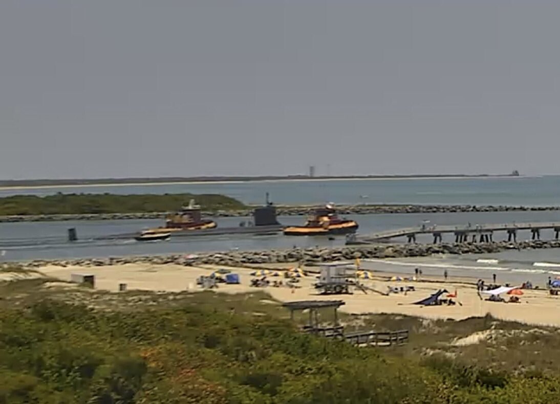 WarshipCam (@warshipcam) on Twitter photo USS Delaware (SSN 791) Virginia-class Block III nuclear attack submarine leaving Port Canaveral, Florida - May 5, 2022 #ussdelaware #ssn791 USS Delaware (SSN 791) Virginia-class Block III nuclear attack submarine leaving Port Canaveral, Florida - May 5, 2022 #ussdelaware #ssn791