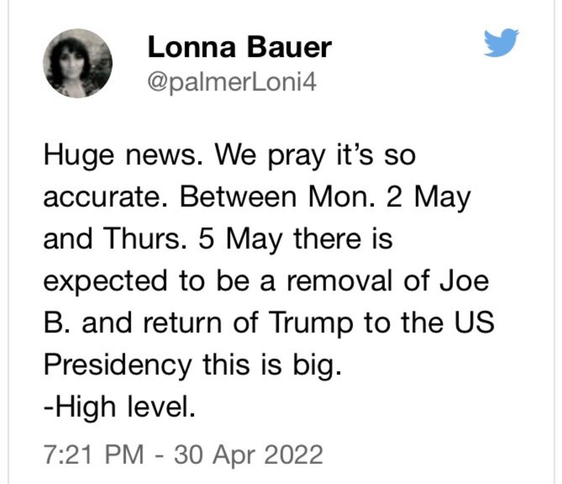 NotHoodlum's tweet photo. - HIGH LEVEL -

Today is the deadline for Trump’s reinstatement. Does anyone have any updates? https://t.co/HVmXO4IxhN